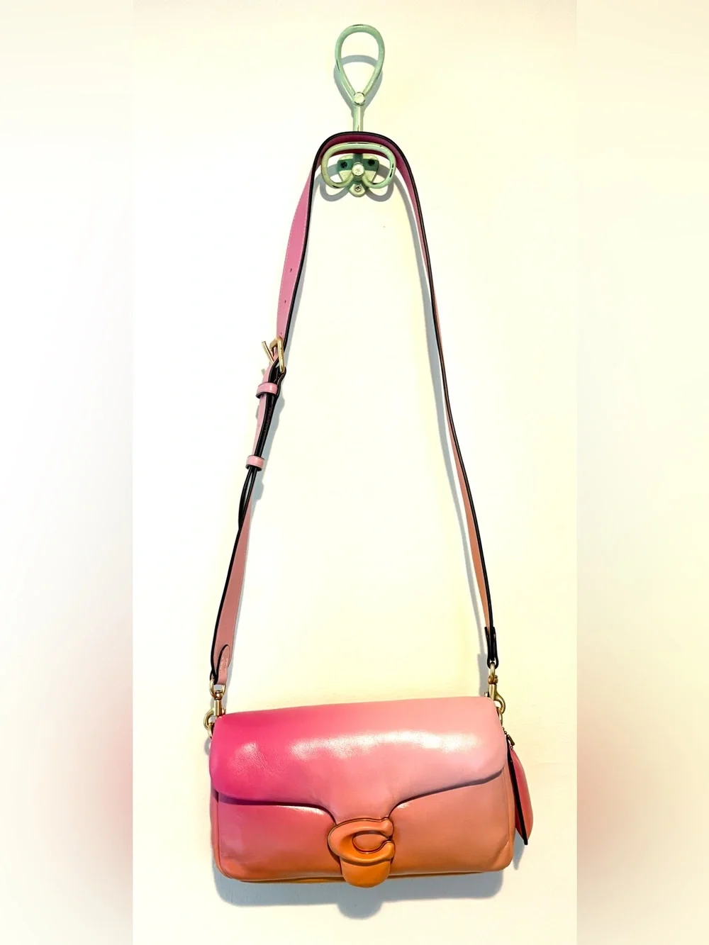 Coach Pillow Tabby 26 shoulder/crossbody bag in brass/petunia ombre